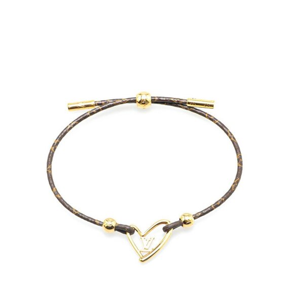 Louis Vuitton Jewelry - LOUIS VUITTON Brown Monogram Love Charm Bracelet